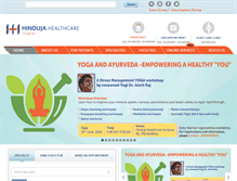 Tablet Screenshot of hindujahealthcare.com